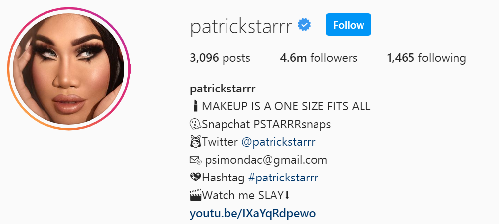 15 Top Beauty Influencer - Patrick Starrr