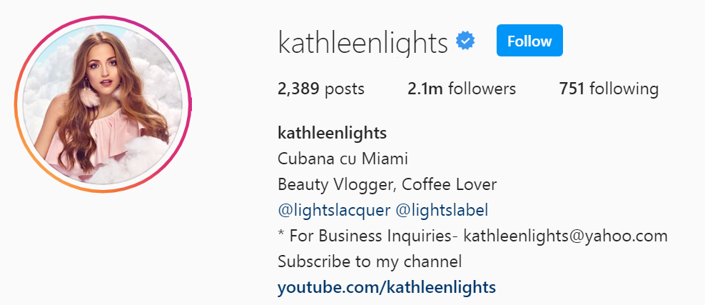 25 Top Beauty Influencer - Kathleen Lights