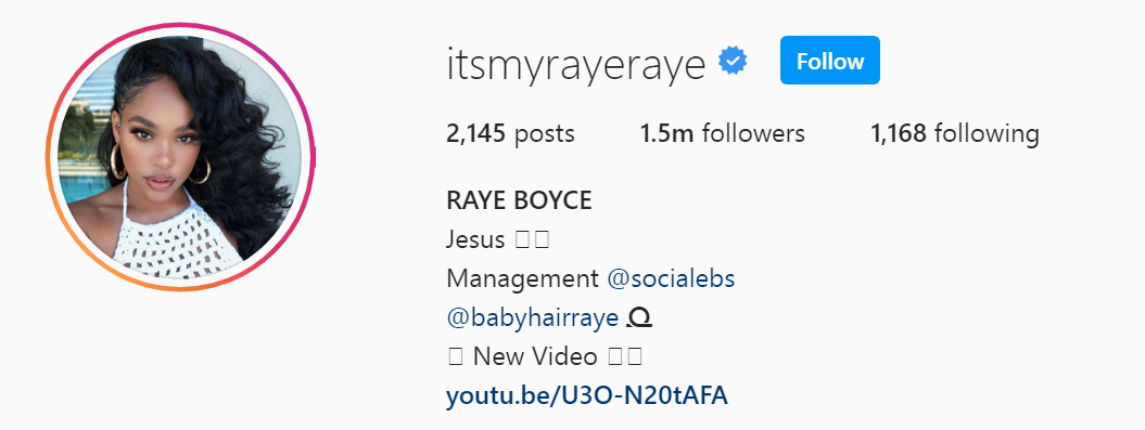 37 Top Beauty Influencer - Raye Boyce