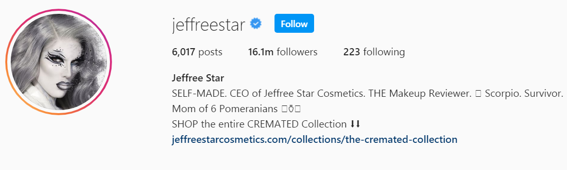 Top Beauty Influencer - Jeffrey Star Top Beauty Influencer - Jeffrey Star