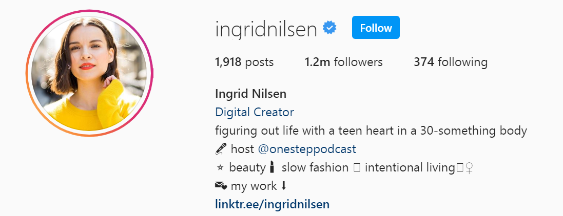 40 Top Beauty Influencer - Ingrid Nilsen