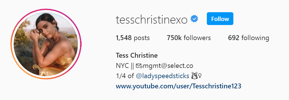 50 Top Beauty Influencer - Tess Christine