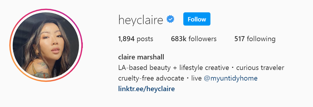 52 Top Beauty Influencer - Claire Marshall