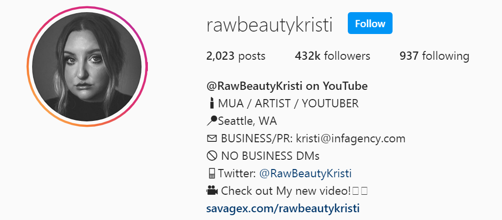 60 Top Beauty Influencer - RawBeautyKristi