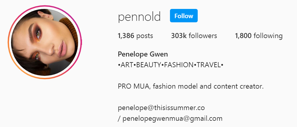 73 Top Beauty Influencer - Penelope Gwen