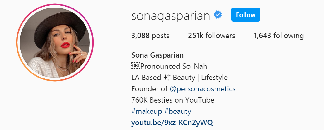 78 Top Beauty Influencer - Sona Gasparian