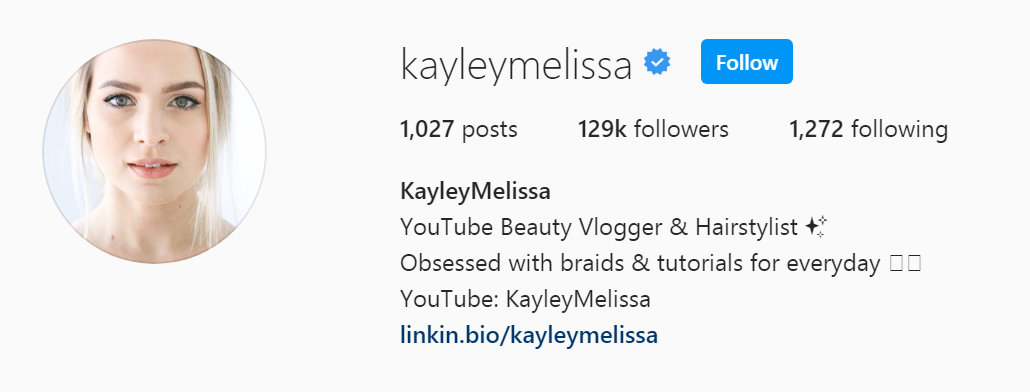 89 Top Beauty Influencer - Kayley Melissa