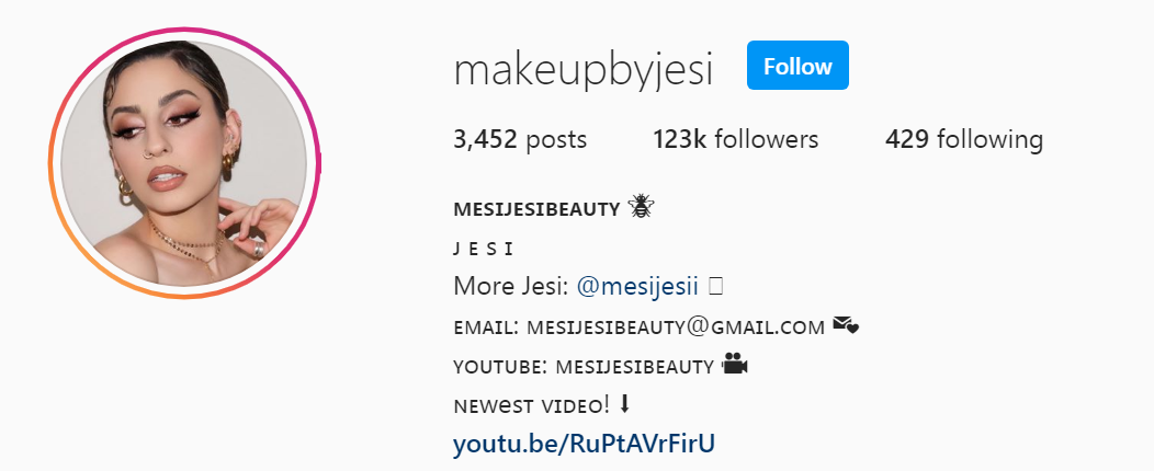 90 Top Beauty Influencer - MakeupByJesi