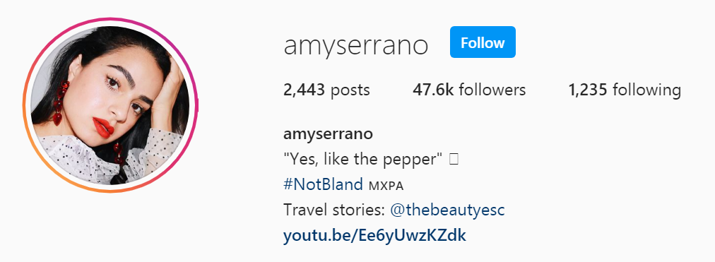 93 Top Beauty Influencer - Amy Serrano