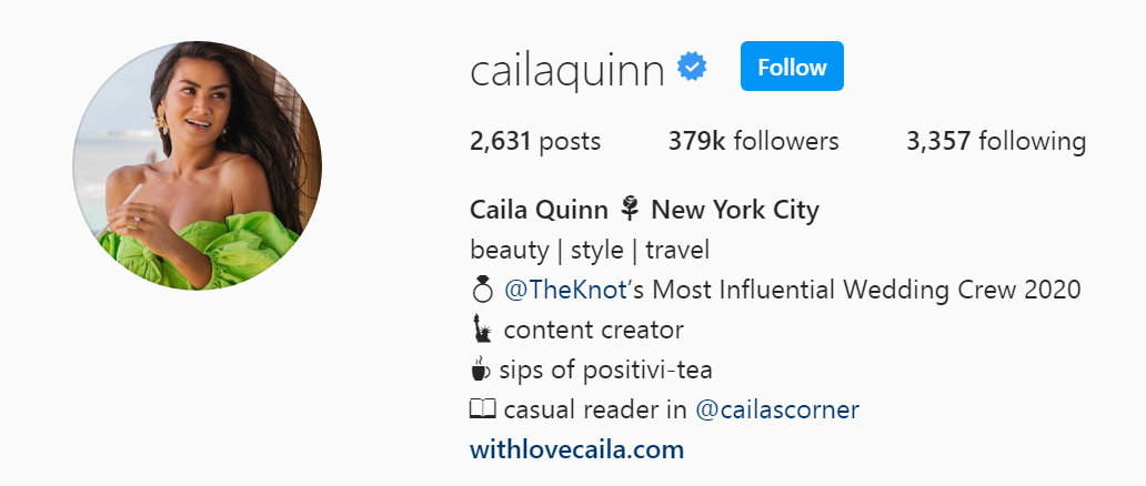 21 Top NYC Influencer - Caila Quinn