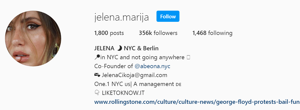 23 Top NYC Influencer - Jelena Cikoja