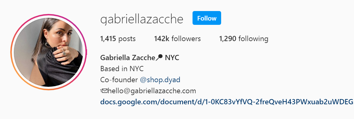 43 Top NYC Influencer - Gabriella Zacche