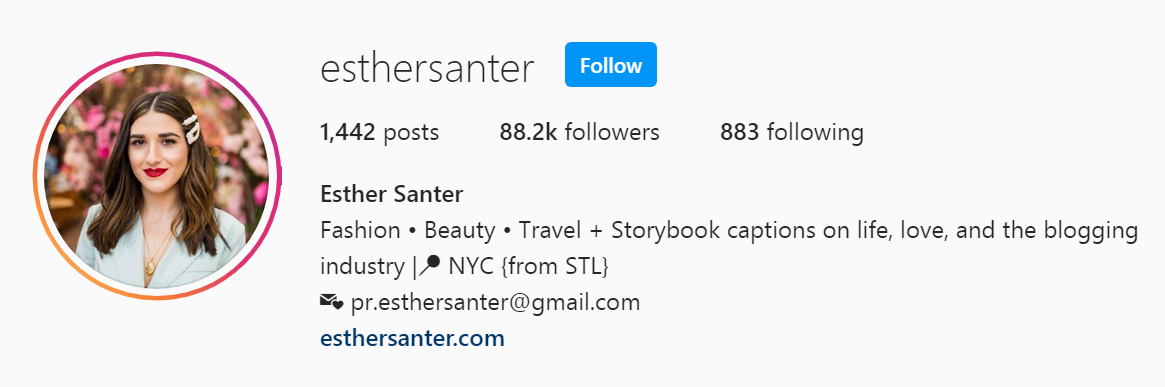 49 Top NYC Influencer - Esther Santer