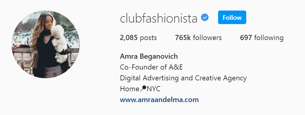 7 Top NYC Influencer - Amra Beganovich