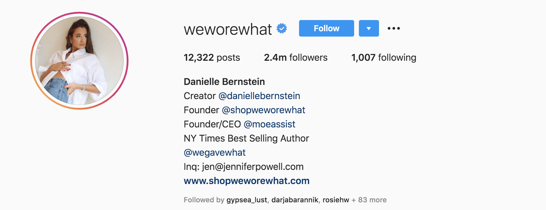 Screen Shot 2020 06 11 at 10.43.33 AM Top Fashion Influencers- Danielle Bernstein