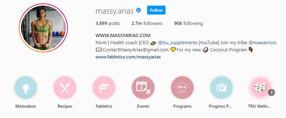 Top Fitness Influencer - Massy Arias