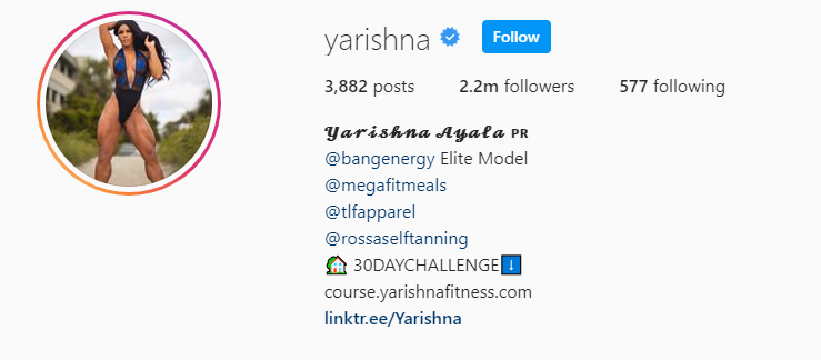 Top Fitness Influencer - Yarishna Ayala