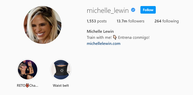Top Fitness Influencer - Michelle Lewin