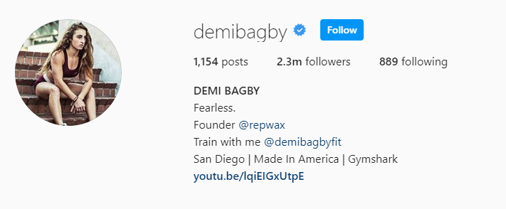 Top Fitness Influencer - Demi Bagby