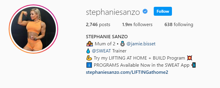 Top Fitness Influencer - Stephanie Sanzo