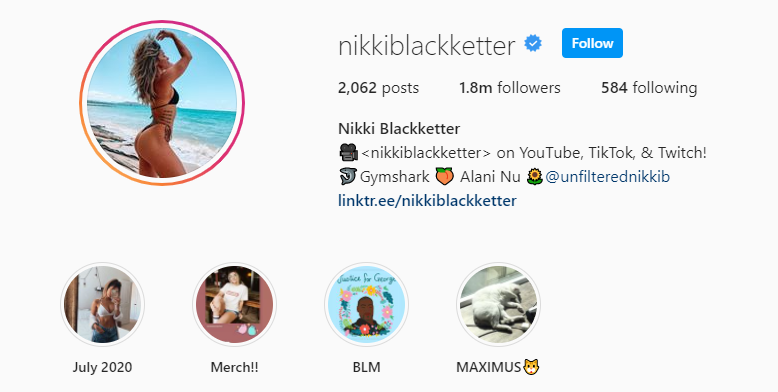 Top Fitness Influencer - Nikki Blackketter
