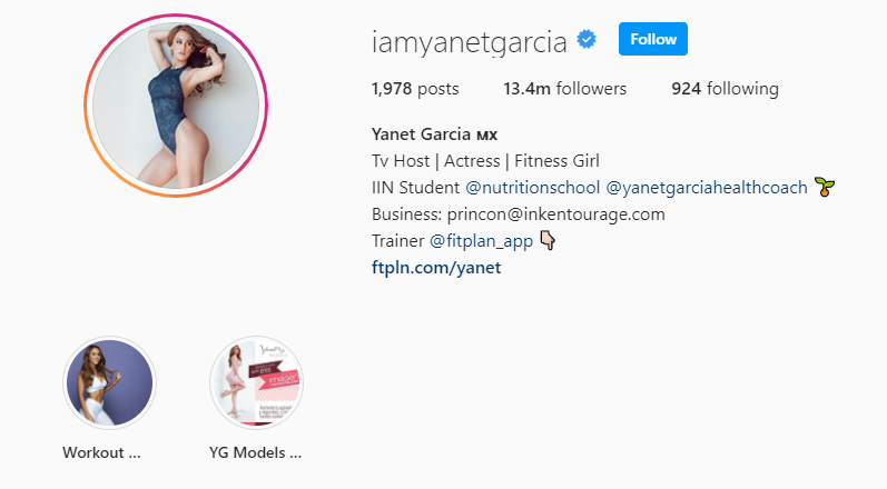 Top Fitness Influencer - Yanet Garcia