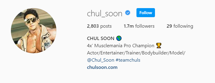 Top Fitness Influencer - Chul Soon