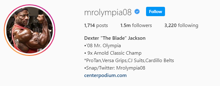 Top Fitness Influencer - Dexter Jackson