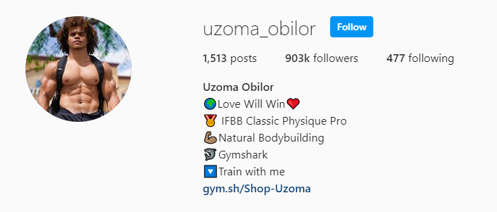 Top Fitness Influencer - Uzoma Obilor