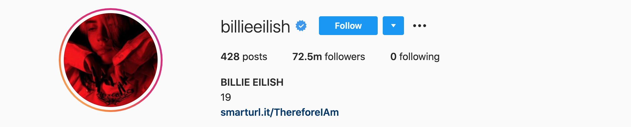 BILLIE EILISH Top Instagram Influencers - BILLIE EILISH