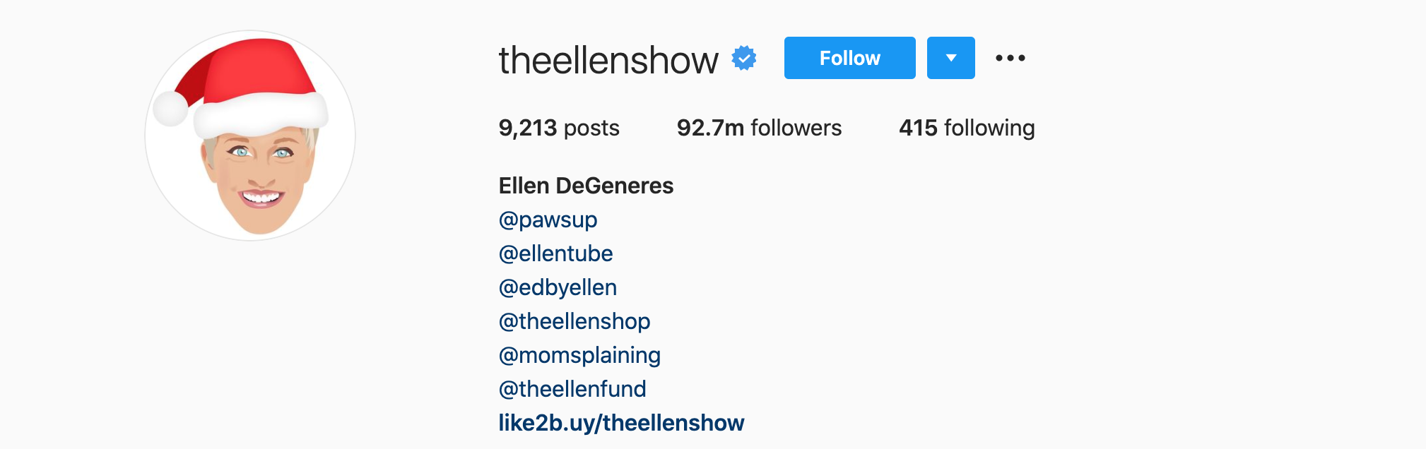 Ellen DeGeneres Top Instagram Influencers - ELLEN DEGENERES