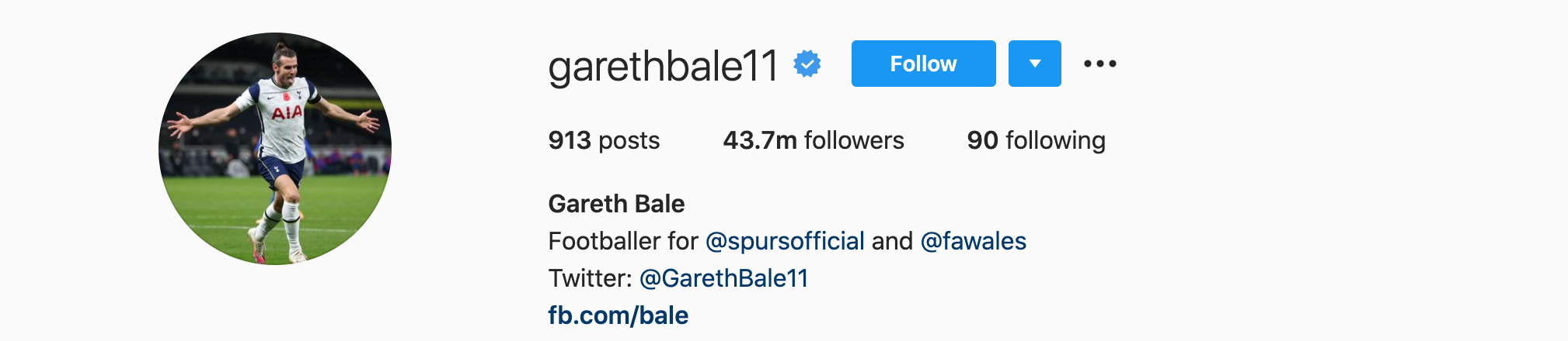 Gareth Bale Top Instagram Influencers - GARETH BALE