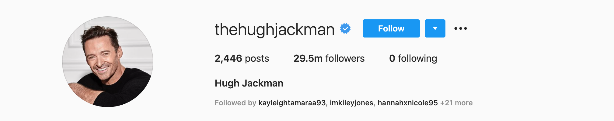 HUGH JACKMAN Top Instagram Influencers - HUGH JACKMAN