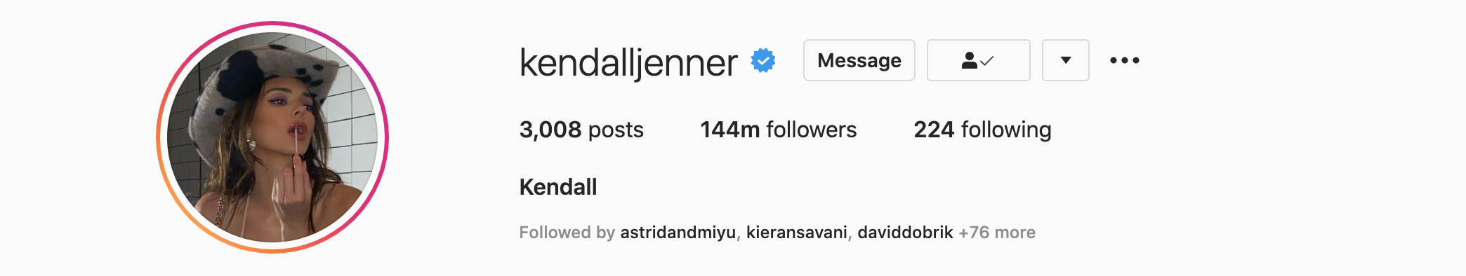 KENDALL JENNER Top Instagram Influencers - KENDALL JENNER