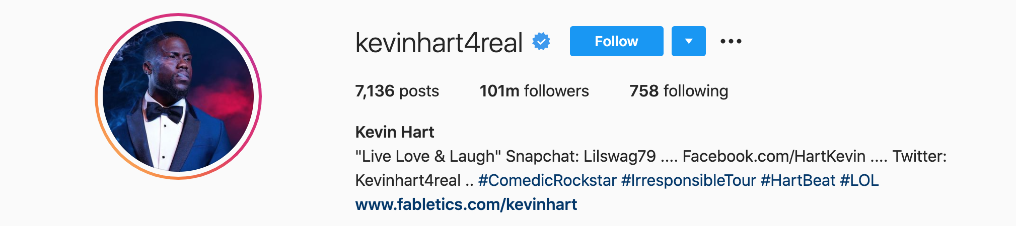 KEVIN HART Top Instagram Influencers - KEVIN HART