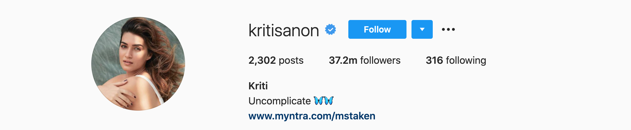 KRITI SANON Top Instagram Influencers - KRITI SANON