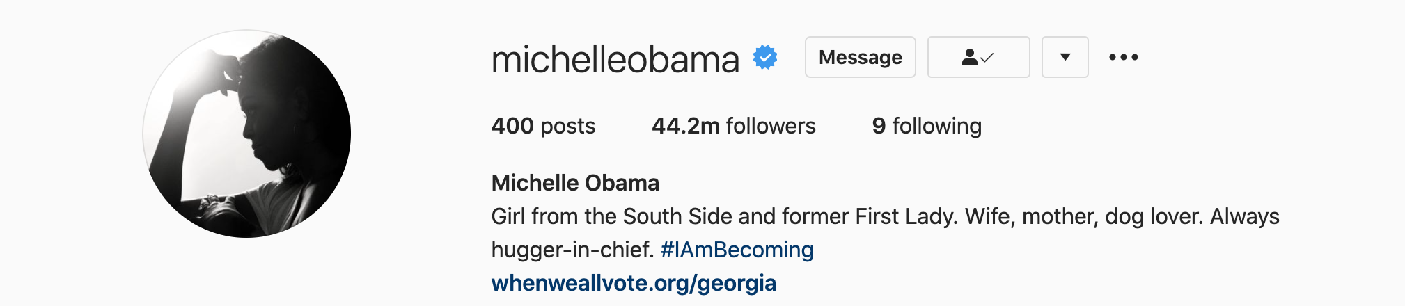 Michelle Obama Top Instagram Influencers - MICHELLE OBAMA
