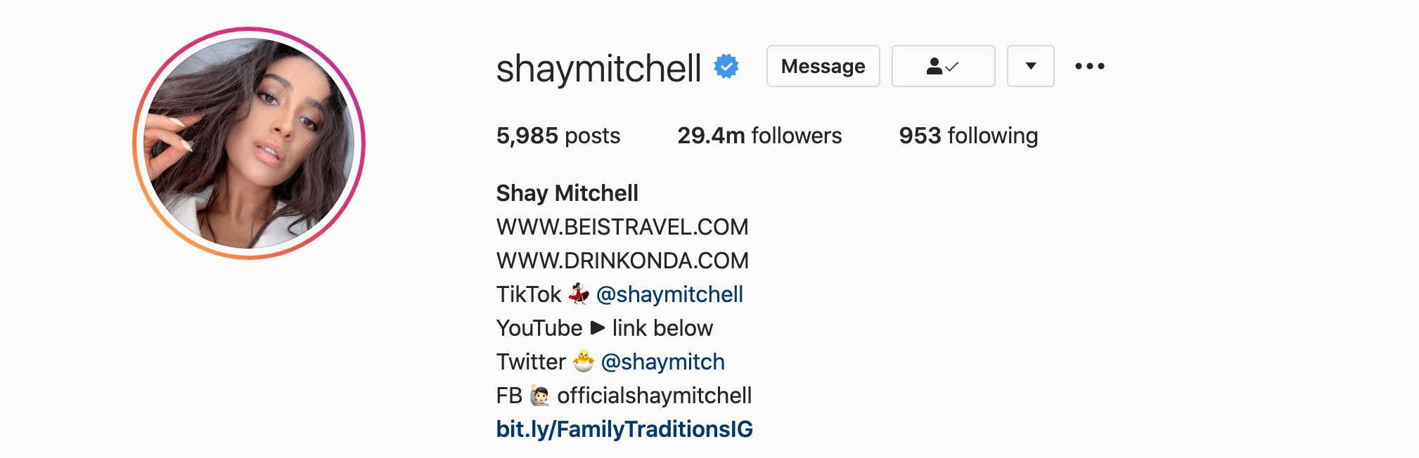 SHAY MITCHELL Top Instagram Influencers - SHAY MITCHELL