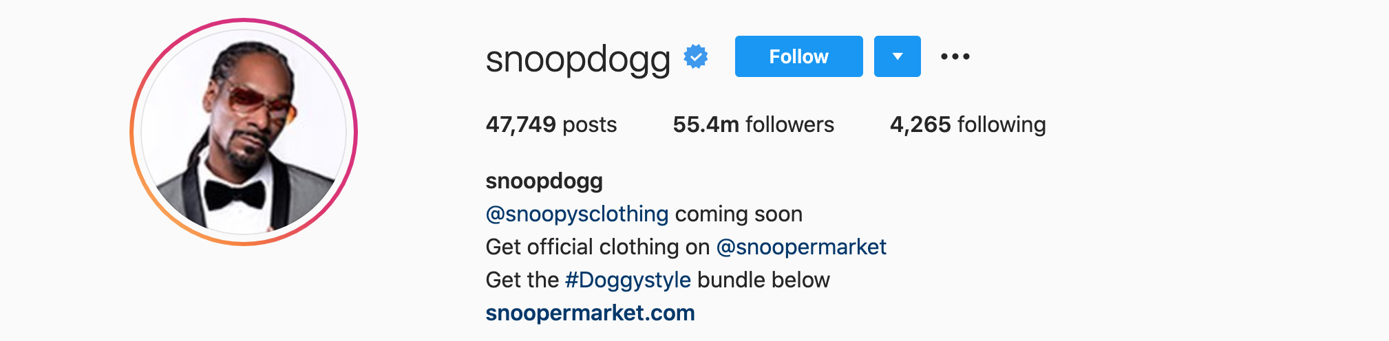 SNOOP DOGG Top Instagram Influencers - SNOOP DOGG