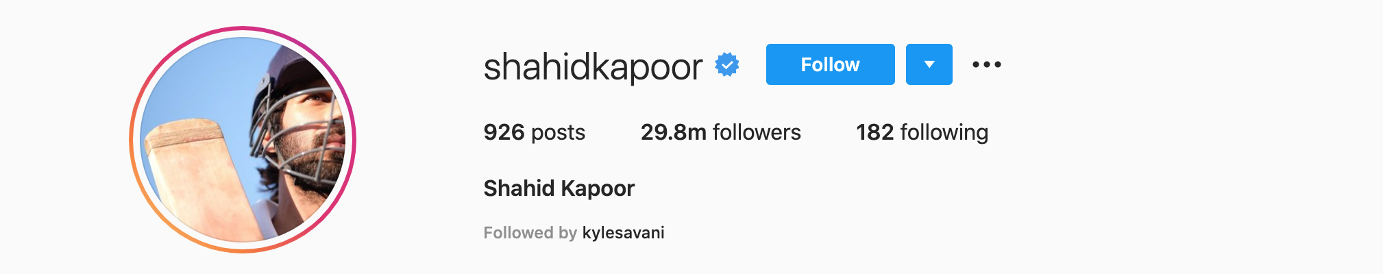 Shahid Kapoor Top Instagram Influencers - SHAHID KAPOOR