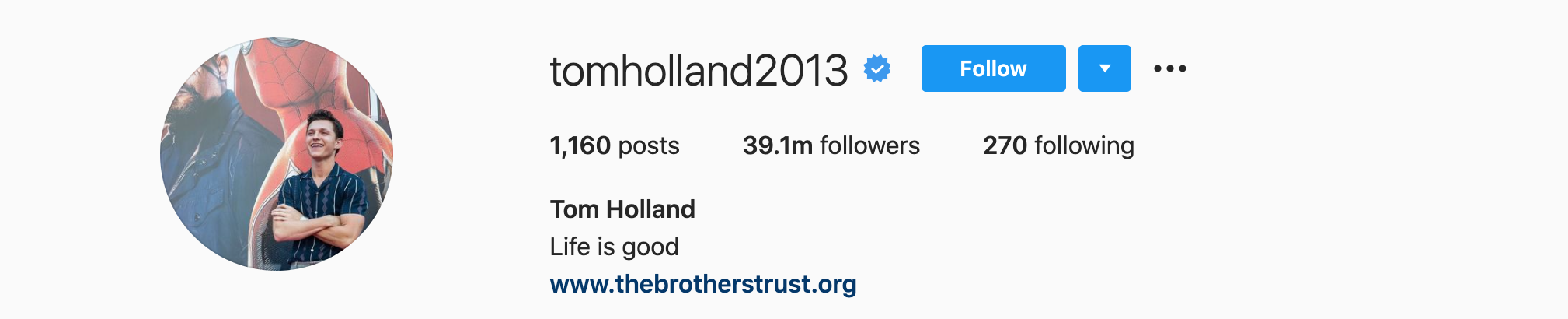 TOM HOLLAND Top Instagram Influencers - TOM HOLLAND