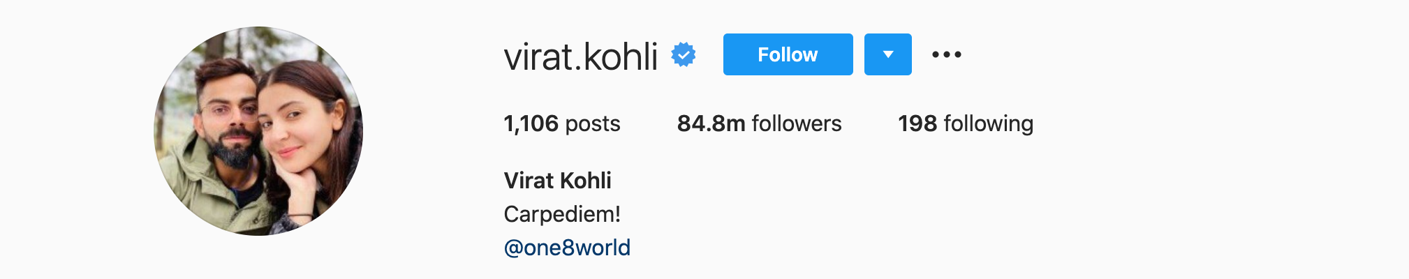 Virat Kohli Top Instagram Influencers - VIRAT KOHLI