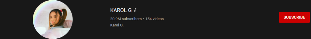 image 100 most subscribed Youtubers - KAROL G - MOST SUBSCRIBED YOUTUBERS AND MOST SUBSCRIBED YOUTUBE CHANNELS IN 2024