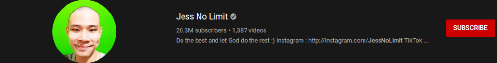 image 101 most subscribed Youtubers - JESS NO LIMIT - MOST SUBSCRIBED YOUTUBERS AND MOST SUBSCRIBED YOUTUBE CHANNELS IN 2024