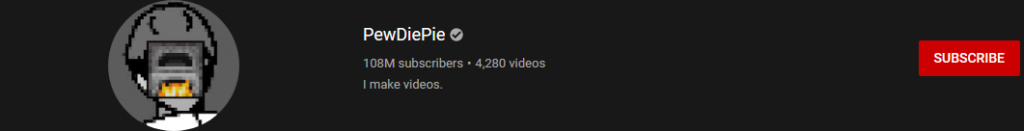 image 21 most subscribed Youtubers - PewDiePie