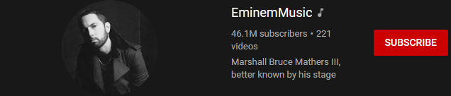 image 35 most subscribed Youtubers - EMINEM MUSIC