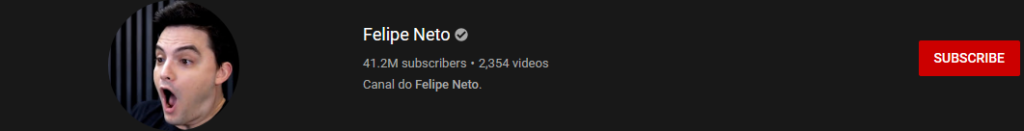 image 39 most subscribed Youtubers - FELIPE NETO