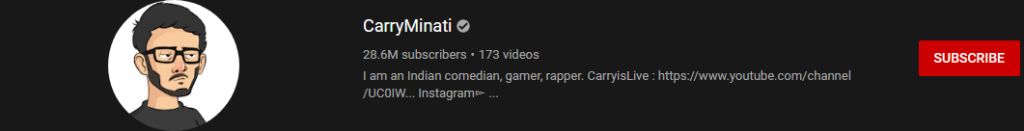 image 47 most subscribed Youtubers - CARRYMINATI - MOST SUBSCRIBED YOUTUBERS AND MOST SUBSCRIBED YOUTUBE CHANNELS IN 2024