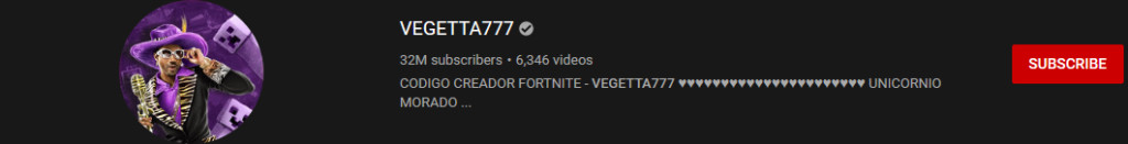 image 57 most subscribed Youtubers - VEGETTA777