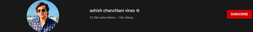 image 6 most subscribed Youtubers - Ashish Chanchlani Vines - MOST SUBSCRIBED YOUTUBERS AND MOST SUBSCRIBED YOUTUBE CHANNELS IN 2024